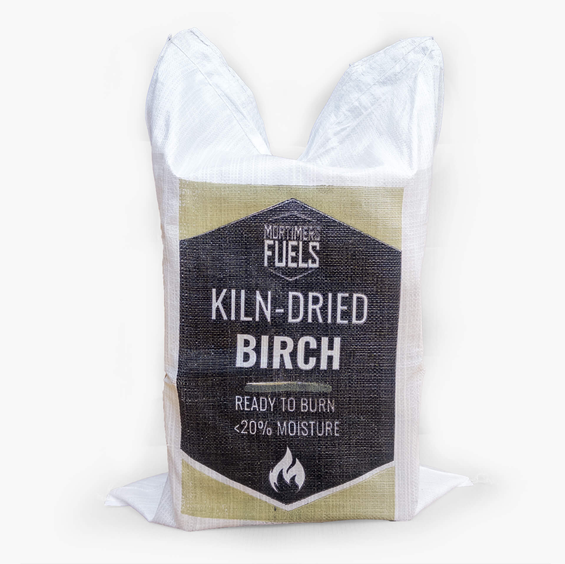 Kiln dried birch logs in a 60L maxi bag from Mortimers Fuels