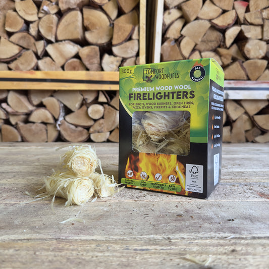 Premium Wood Wool Firelighters available for delivery or collection in Leyland