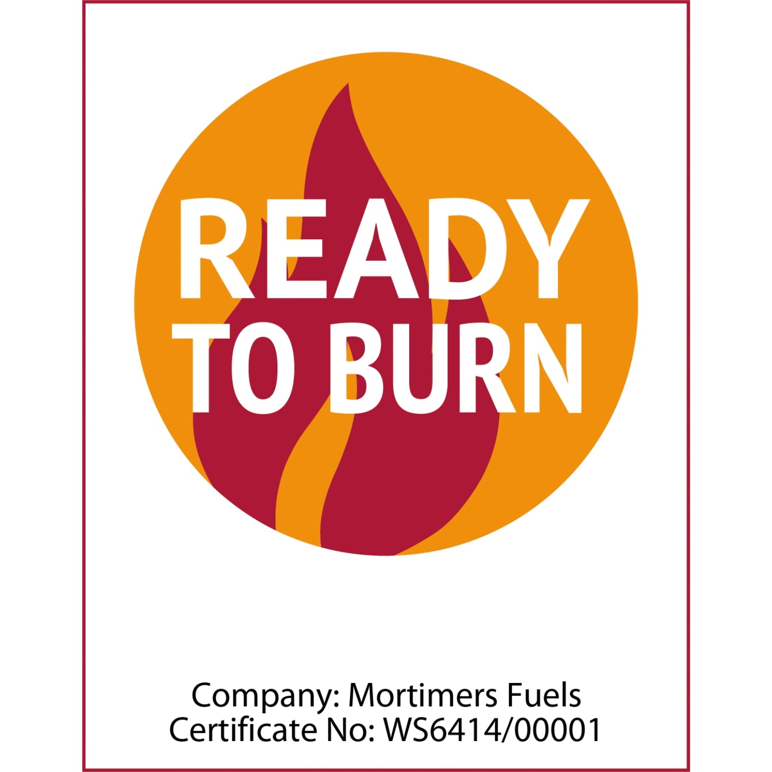 Logo with 'Ready to Burn' text and a flame design, featuring the company Mortimers Fuels.