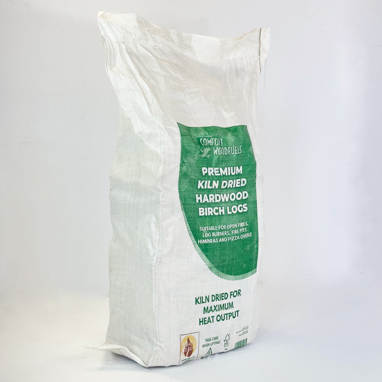 Mortimers Fuels Birch Maxi Bag of kiln-dried firewood, ideal for fast delivery in Leyland.