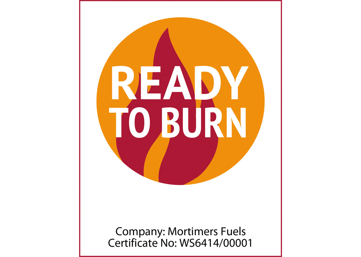 Woodsure Ready to Burn certification for Mortimers Fuels kiln-dried logs, ensuring eco-friendly and efficient firewood.